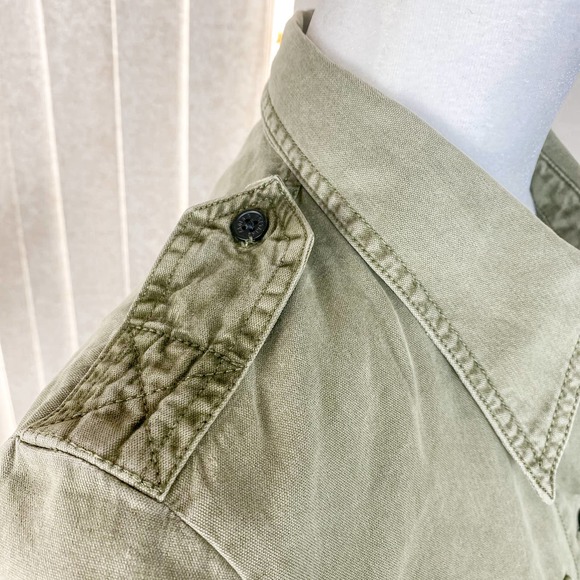 Zadig and Voltaire Toast Mili Green Military Shacket Shirt Size XS - Picture 10 of 14